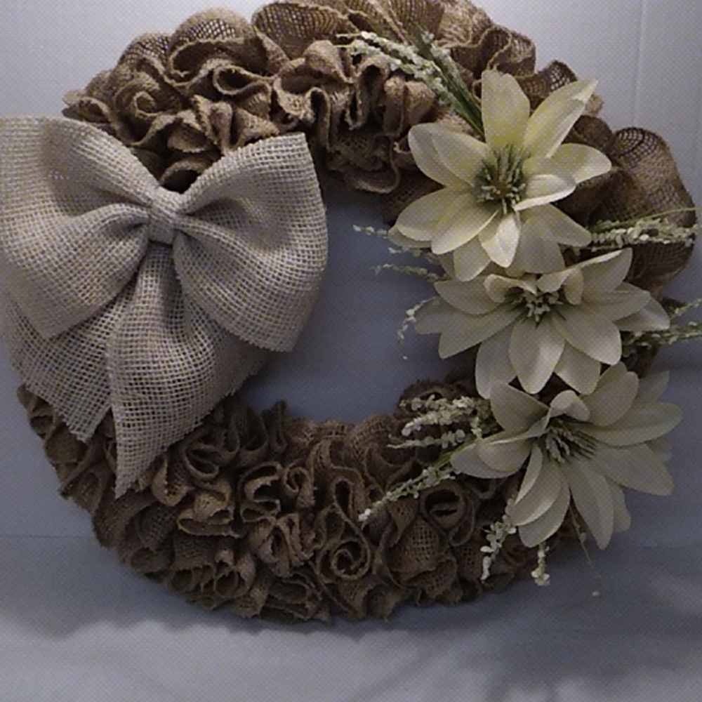 Burlap wrealth